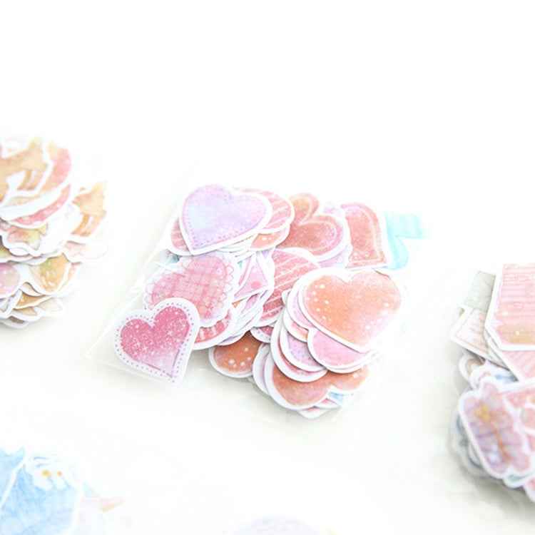 10 Packs Creative Waterproof PVC Sticker DIY Album Diary Watercolor Decorative Sticker, Random Delivery