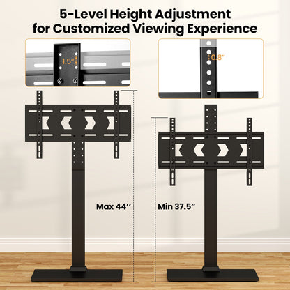 Height Adjustable Floor TV Stand with AV Shelf for 32-70 Inch TVs