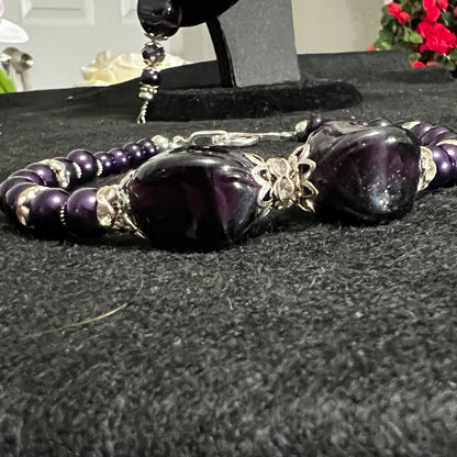 Purple Amethyst Chunky Jewelry Set