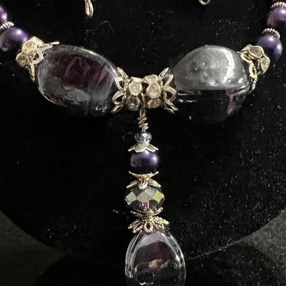 Purple Amethyst Chunky Jewelry Set
