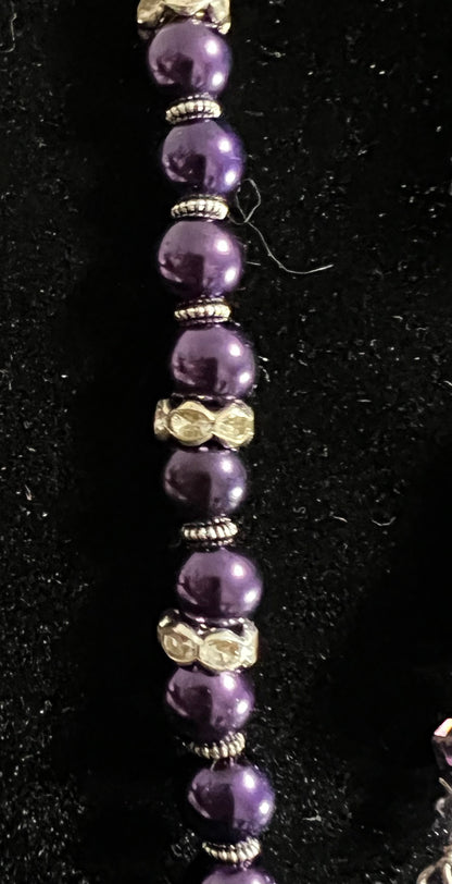 Purple Amethyst Chunky Jewelry Set