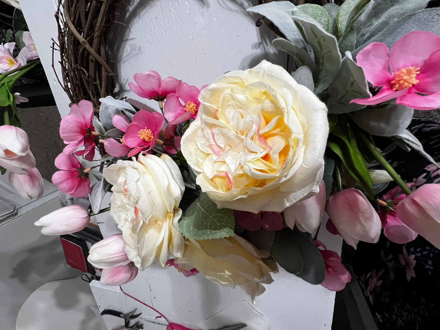 Handcrafted Summer Everyday Floral Grapevine Wreath