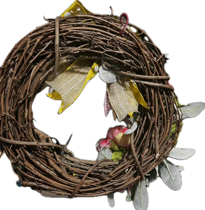Pink Peony Wreath: Floral Grapevine Front Door Decor