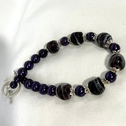 Purple Swirl Jewelry Set