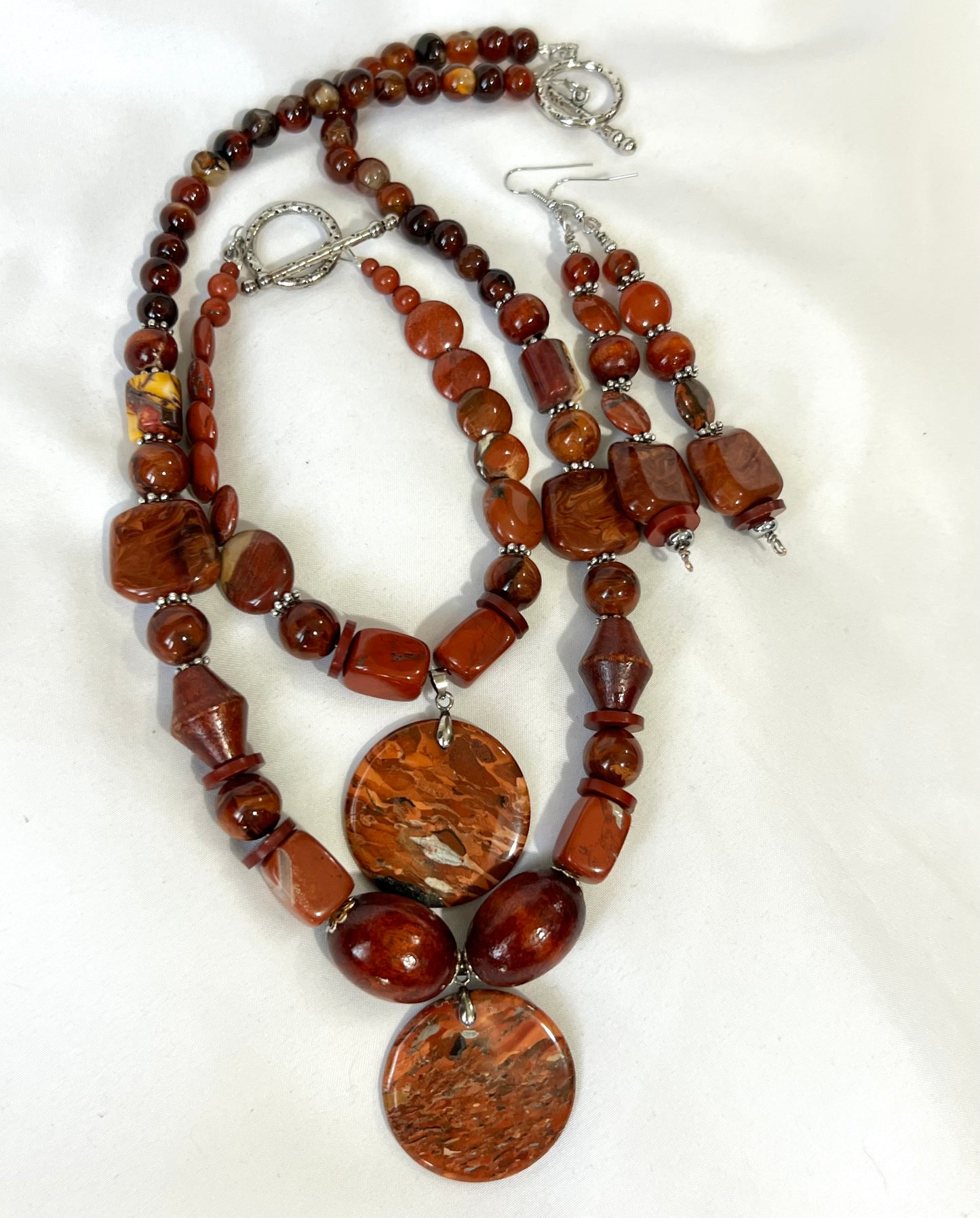 Red Creek Jasper & Mahogany Jewelry Set