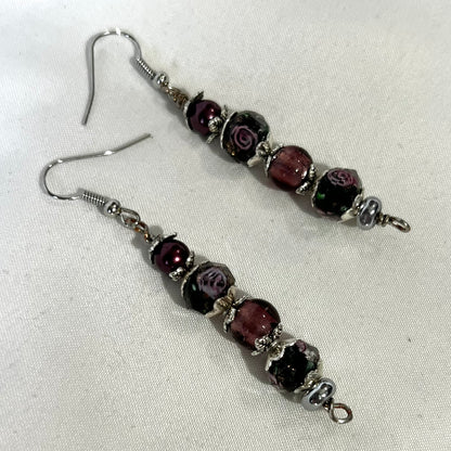Handcrafted Floral Lampwork Jewelry Set