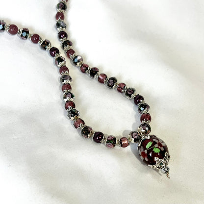 Handcrafted Floral Lampwork Jewelry Set