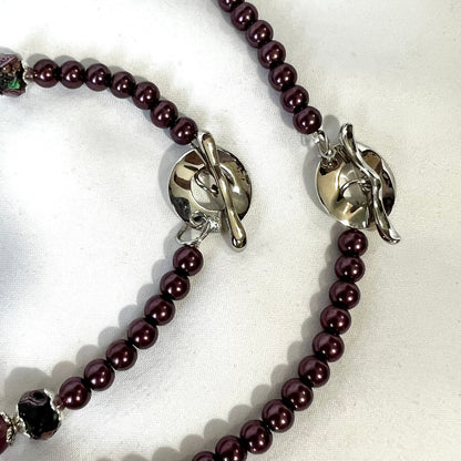 Handcrafted Floral Lampwork Jewelry Set