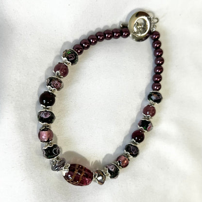 Handcrafted Floral Lampwork Jewelry Set