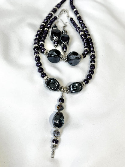 Purple Amethyst Chunky Jewelry Set