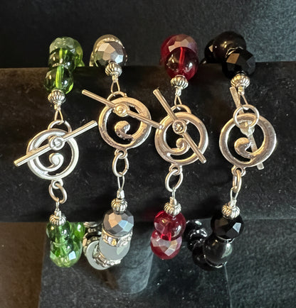 Cat's Eye and Rhinestone Bracelet Collection
