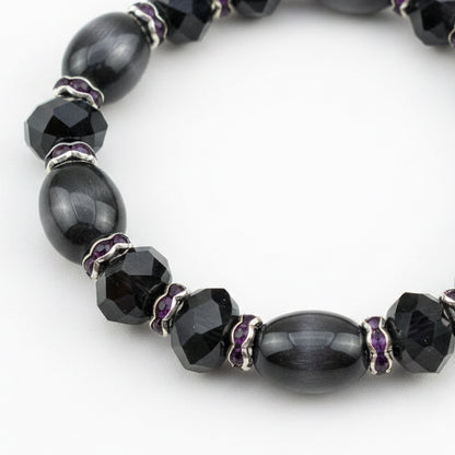 Cat's Eye and Rhinestone Bracelet Collection