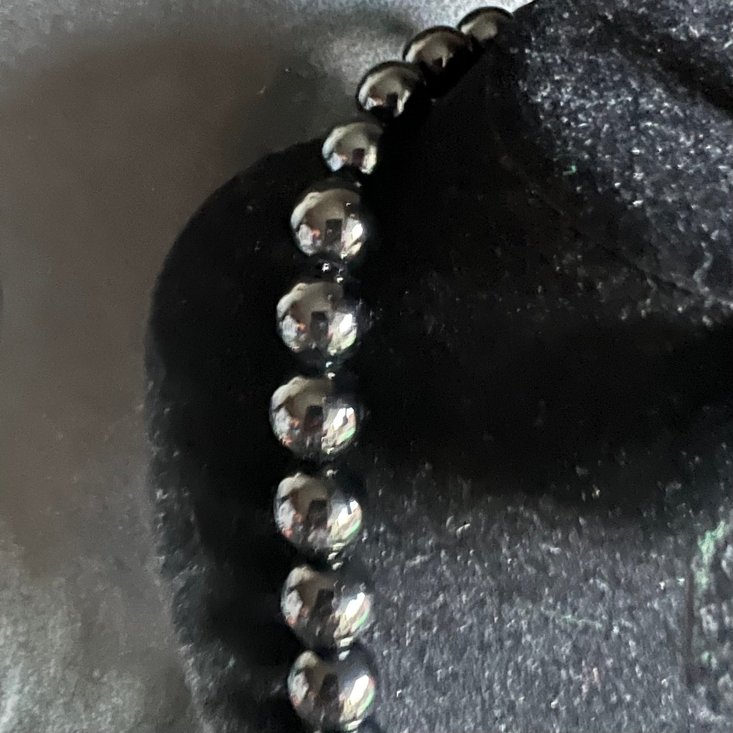 Black Pearl & Red Gems Beaded Necklace
