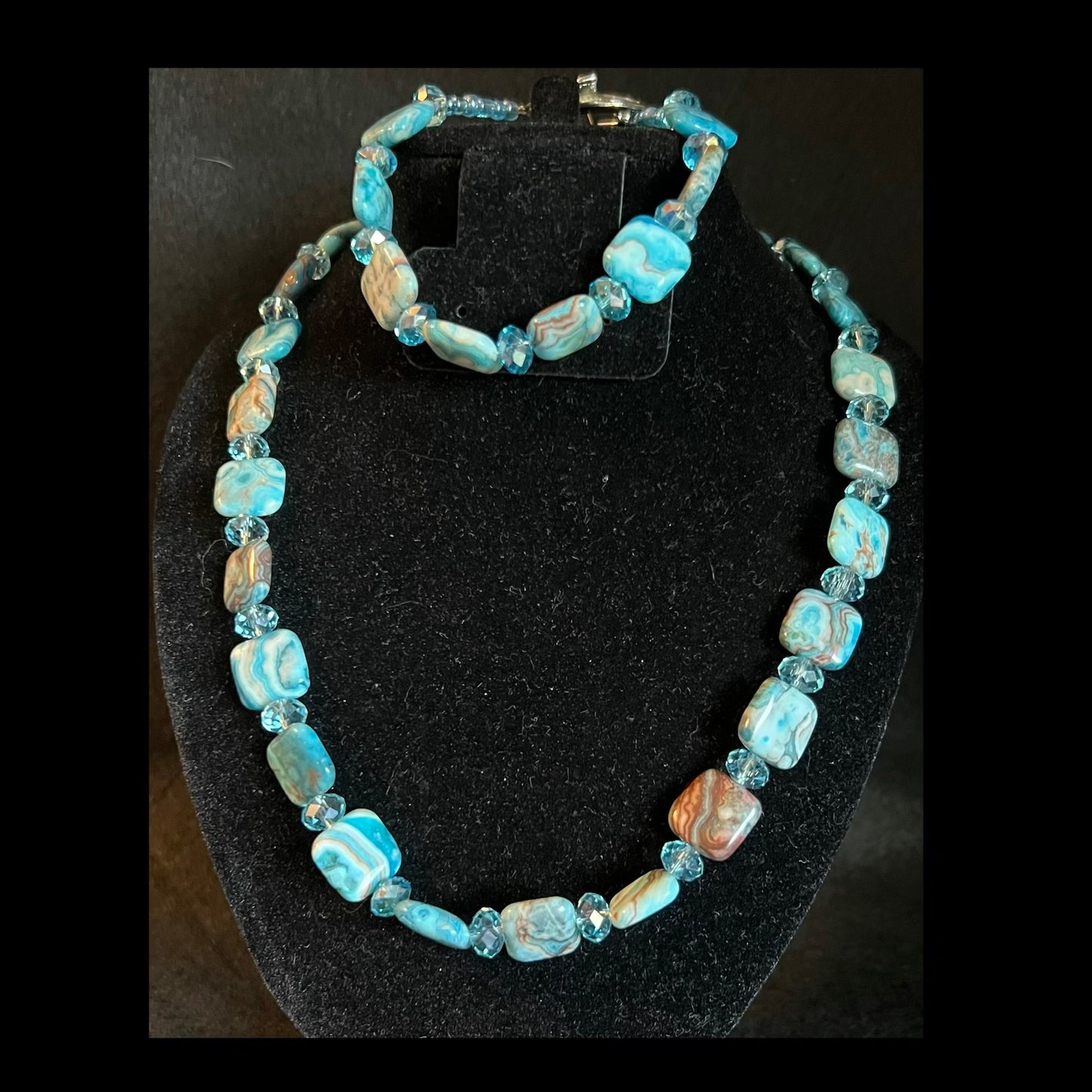 Bohemian Turquoise & Agate Statement Set
