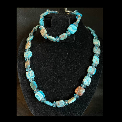 Bohemian Turquoise & Agate Statement Set