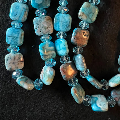 Bohemian Turquoise & Agate Statement Set