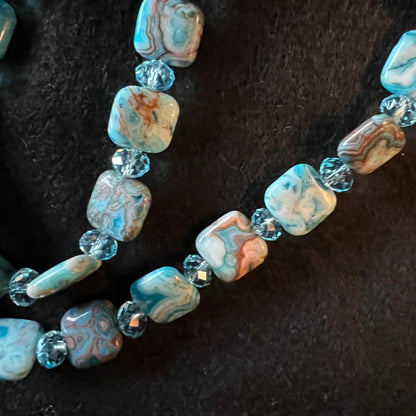 Bohemian Turquoise & Agate Statement Set