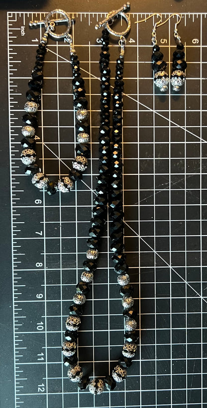 Black & Silver Chunky Jewelry Set