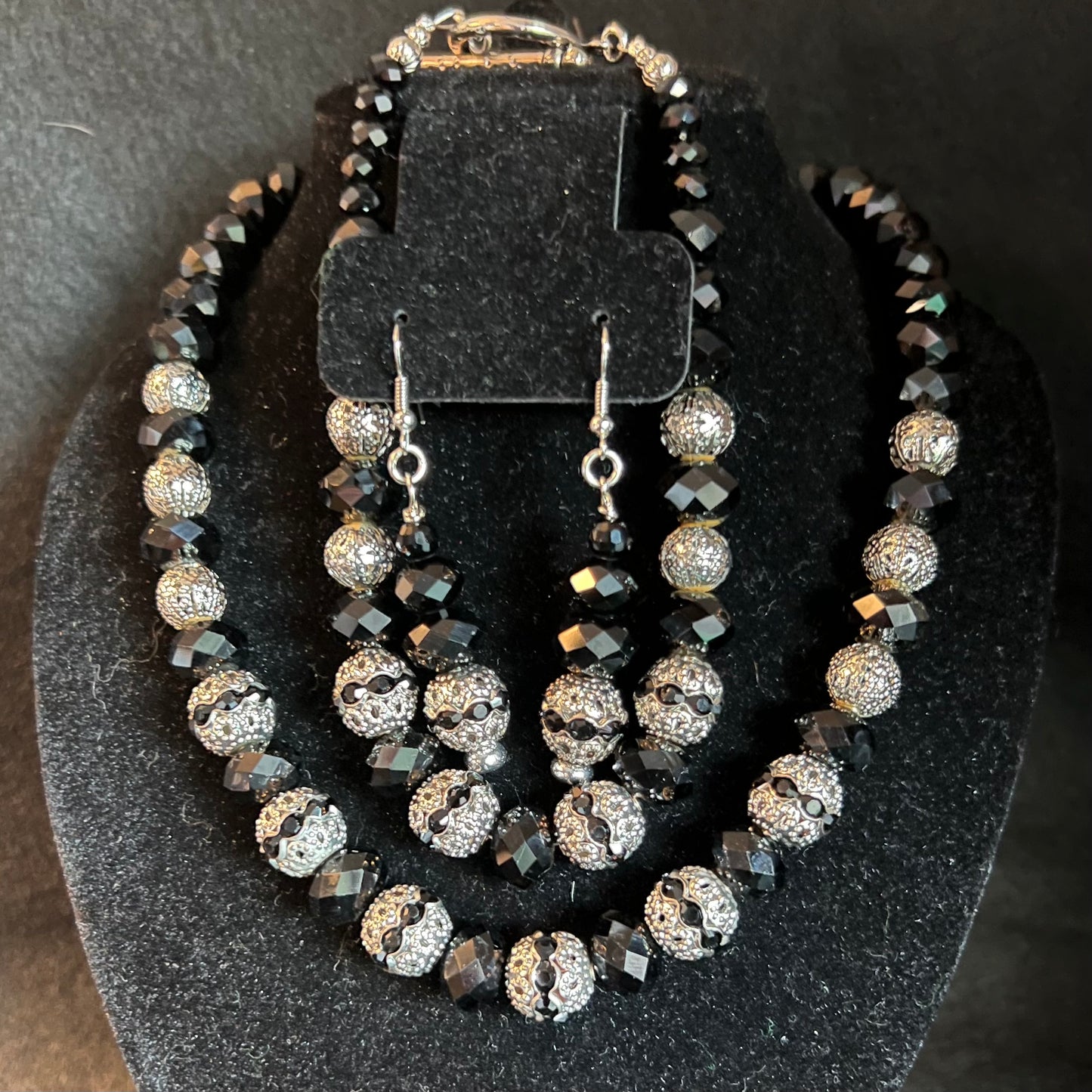 Black & Silver Chunky Jewelry Set