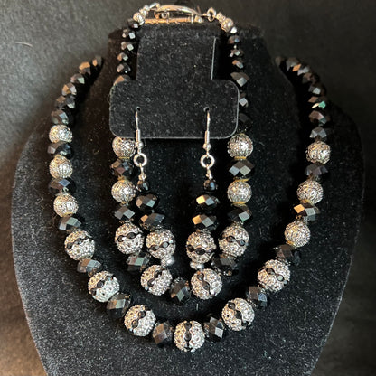 Black & Silver Chunky Jewelry Set