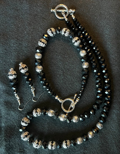 Black & Silver Chunky Jewelry Set