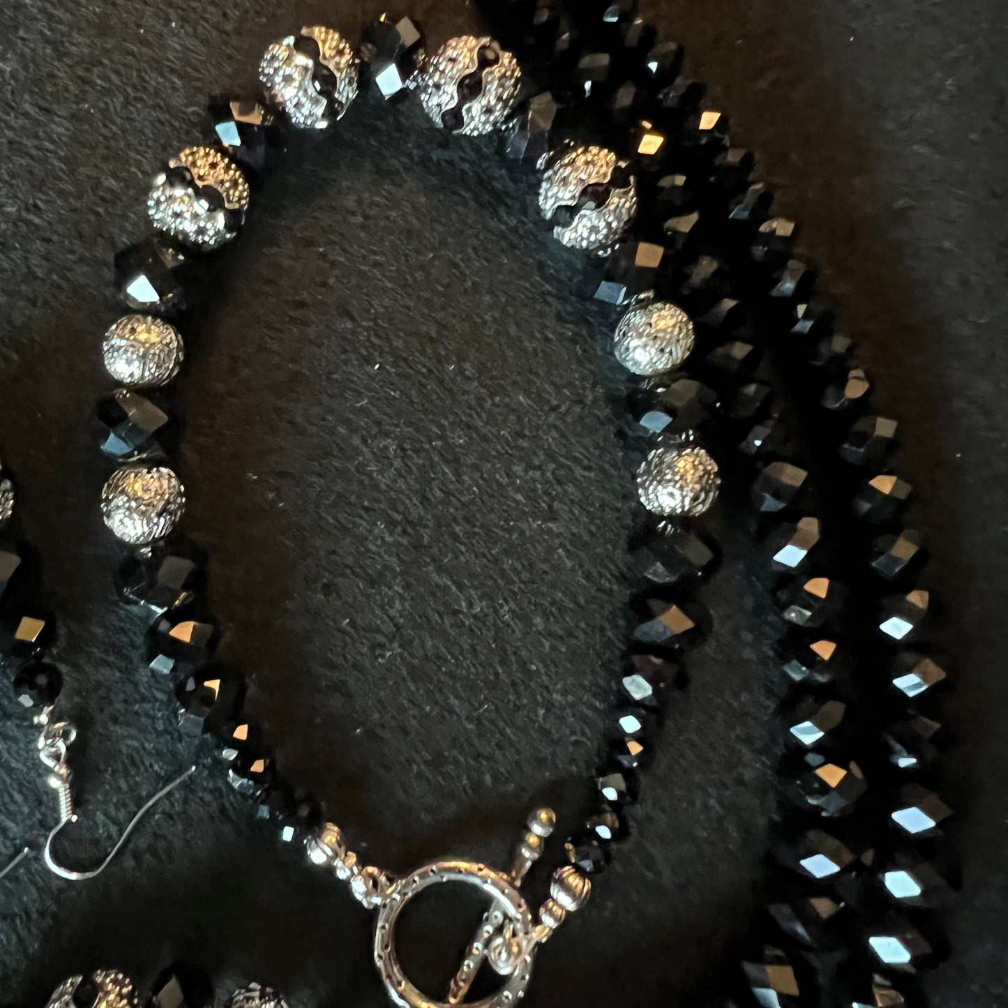 Black & Silver Chunky Jewelry Set