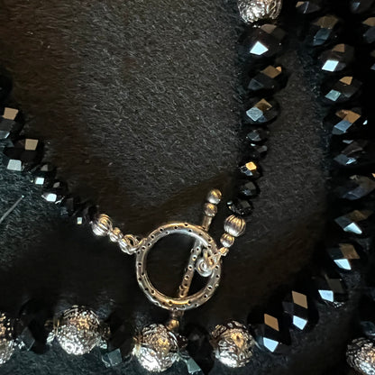 Black & Silver Chunky Jewelry Set