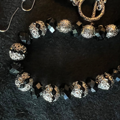 Black & Silver Chunky Jewelry Set