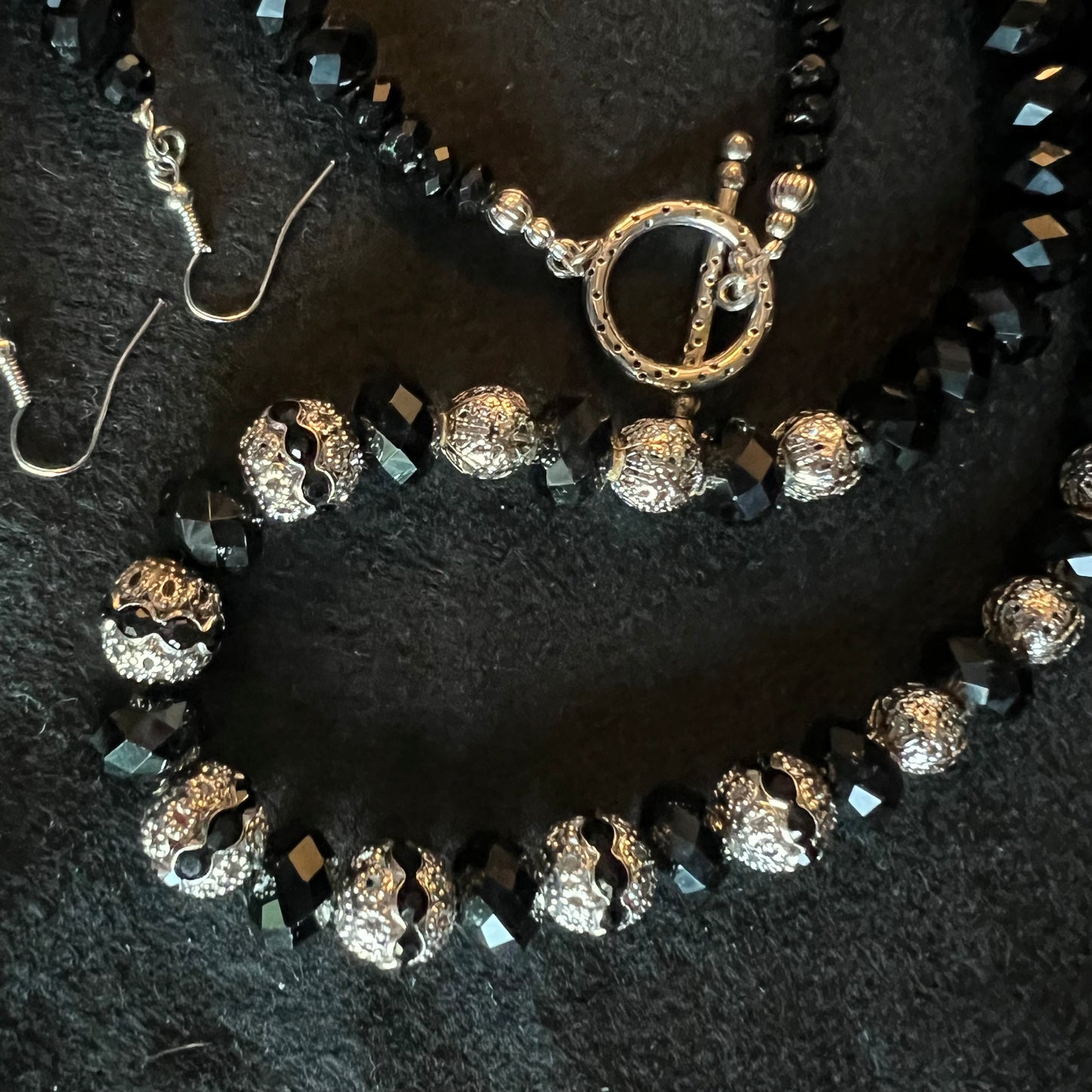 Black & Silver Chunky Jewelry Set