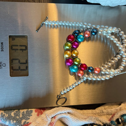 Bubblegum Rainbow Pearl Jewelry Set