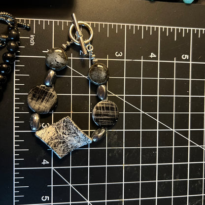 Monochrome Geometric Stone Bracelet