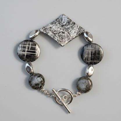 Monochrome Geometric Stone Bracelet
