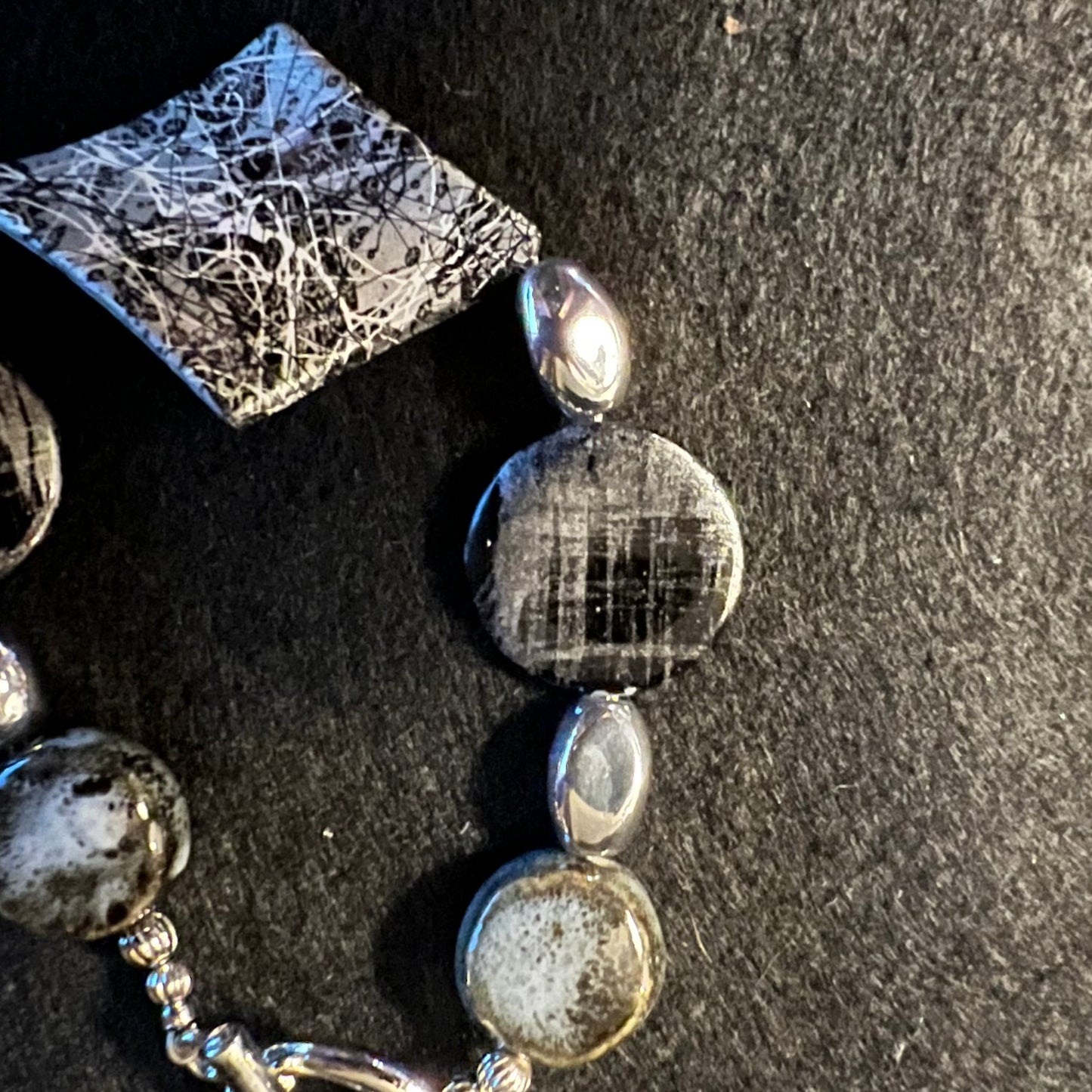 Monochrome Geometric Stone Bracelet
