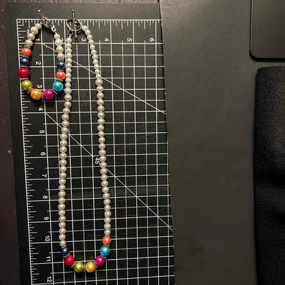 Bubblegum Rainbow Pearl Jewelry Set