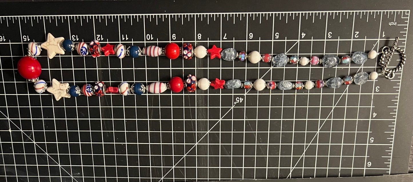 Land of Liberty Beaded Necklace