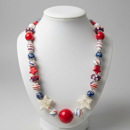 Land of Liberty Beaded Necklace