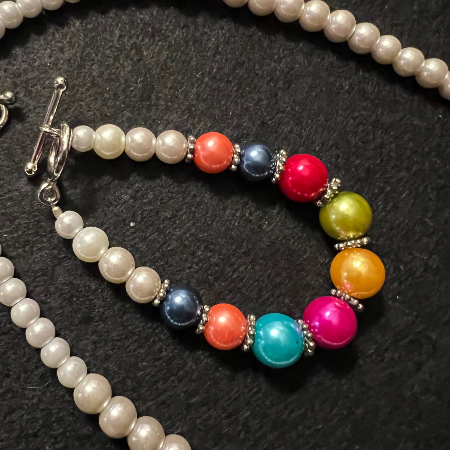 Bubblegum Rainbow Pearl Jewelry Set