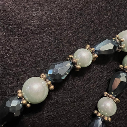 Vintage Art Deco Revival Mint & Teal Beaded Strand