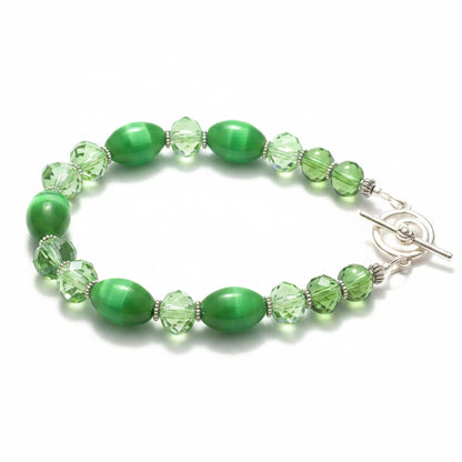 Cat's Eye and Rhinestone Bracelet Collection