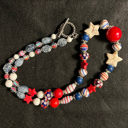 Land of Liberty Beaded Necklace