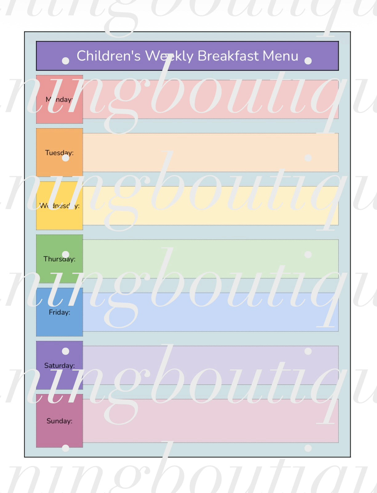 Digital Nanny Planner
