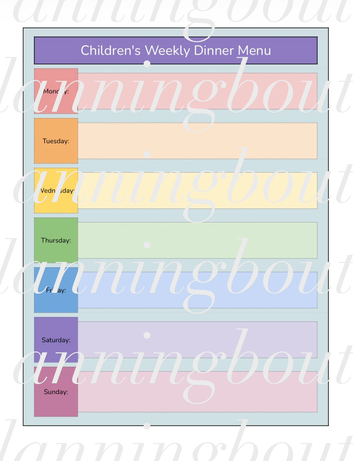 Digital Nanny Planner