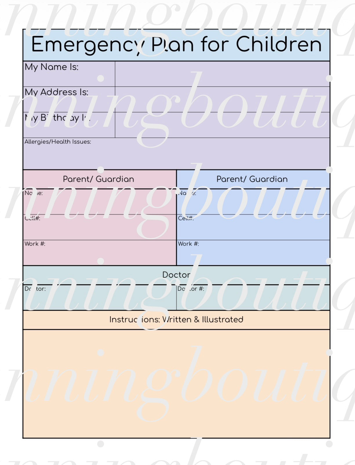 Digital Nanny Planner