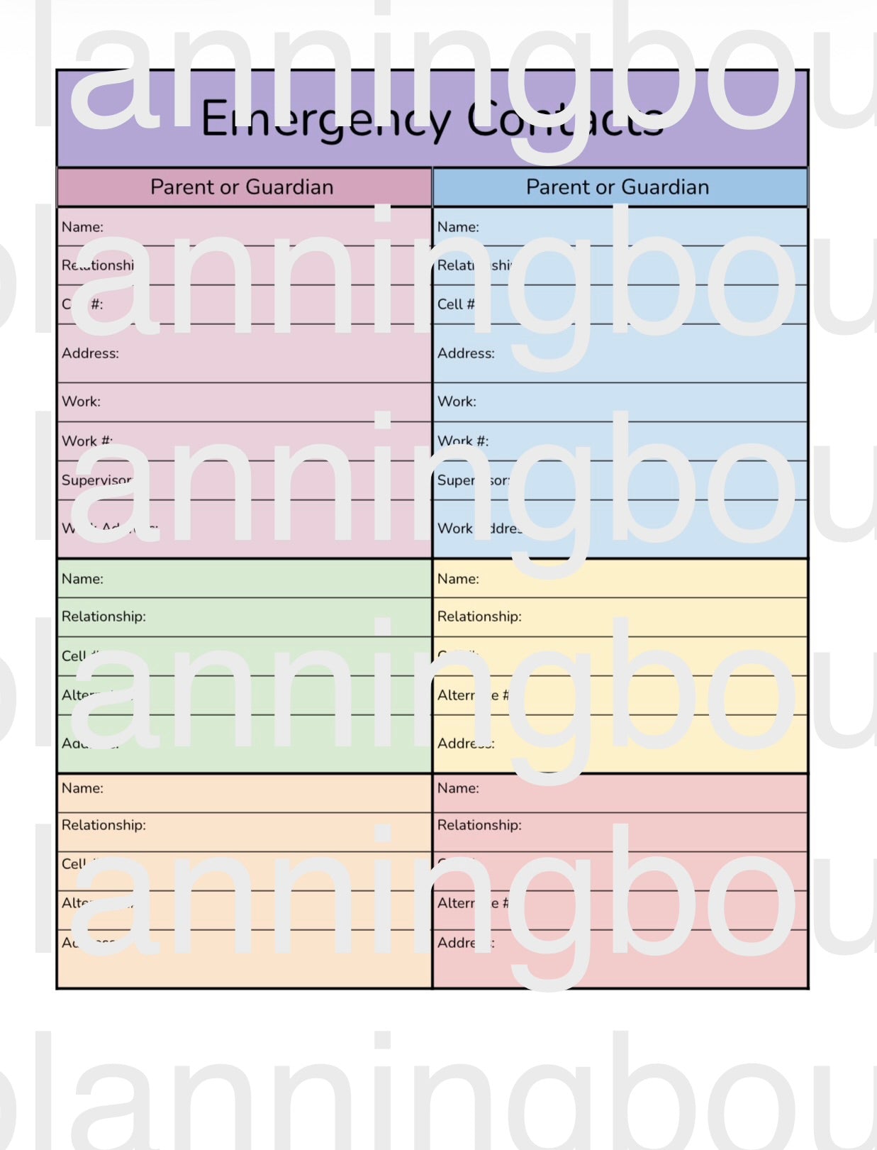 Digital Children’s Planners