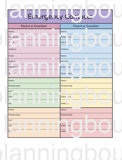 Digital Children’s Planners