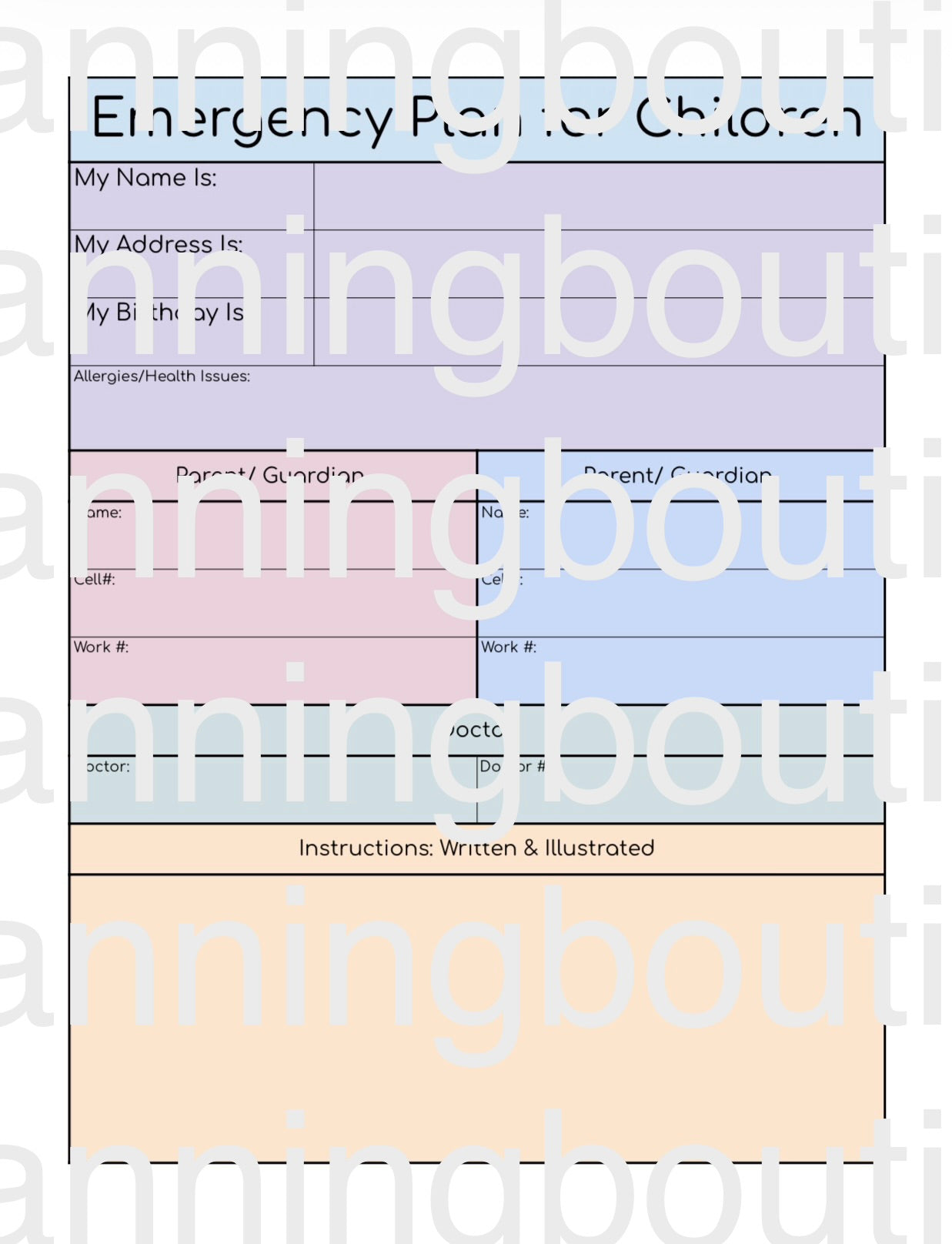Digital Children’s Planners