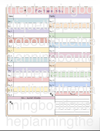 Digital Complete Puppy Planner