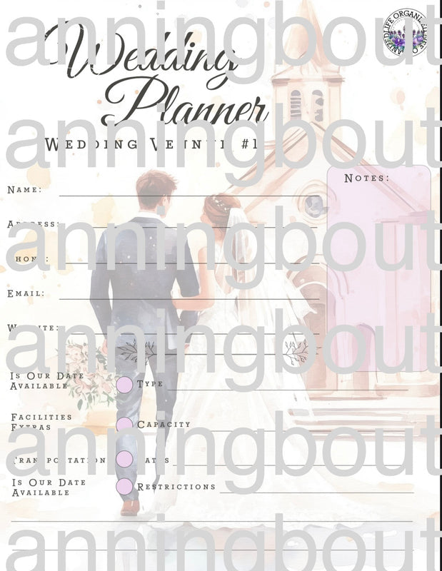 Digital Complete Detailed Wedding Planner