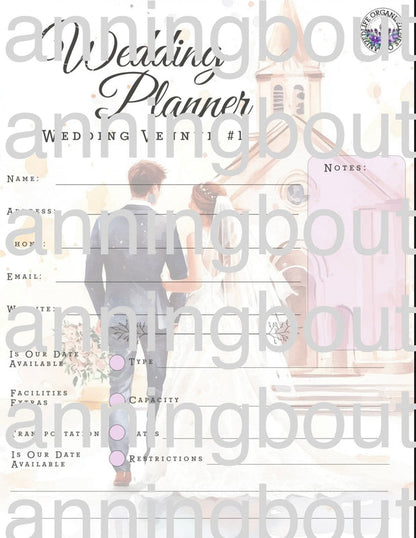 Digital Complete Detailed Wedding Planner