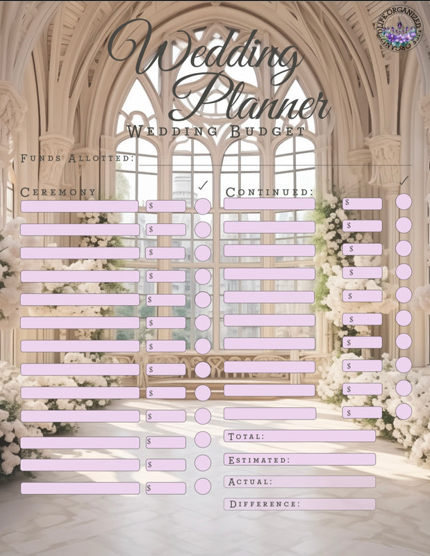 Digital Complete Detailed Wedding Planner